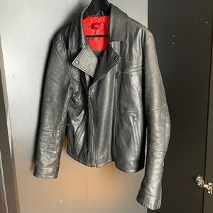 Hugo Boss quilted leather jacket